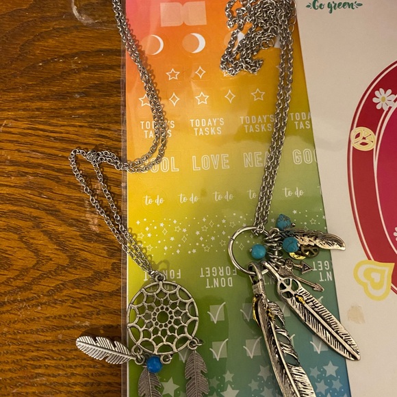 Two long silver necklaces. Selling both together for $10 - Picture 2 of 4